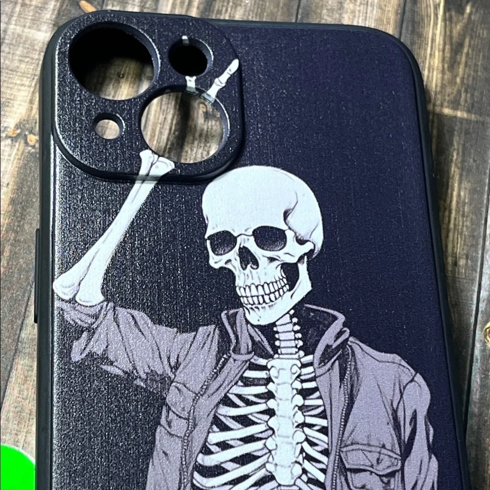 5for$10 Pilmdaoue with iPhone 14 Phone Case Skeleton Case Punk Aesthetic